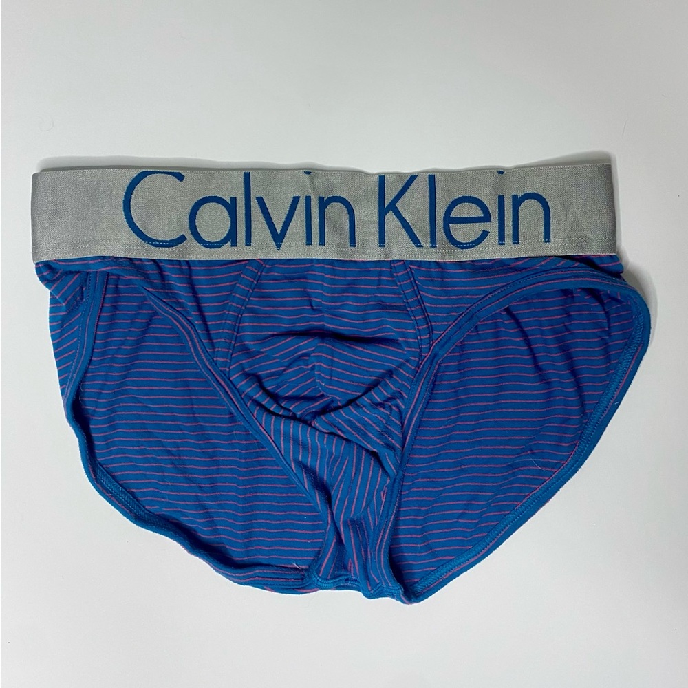 Pre-owned Calvin Klein Structured Steel briefs medium